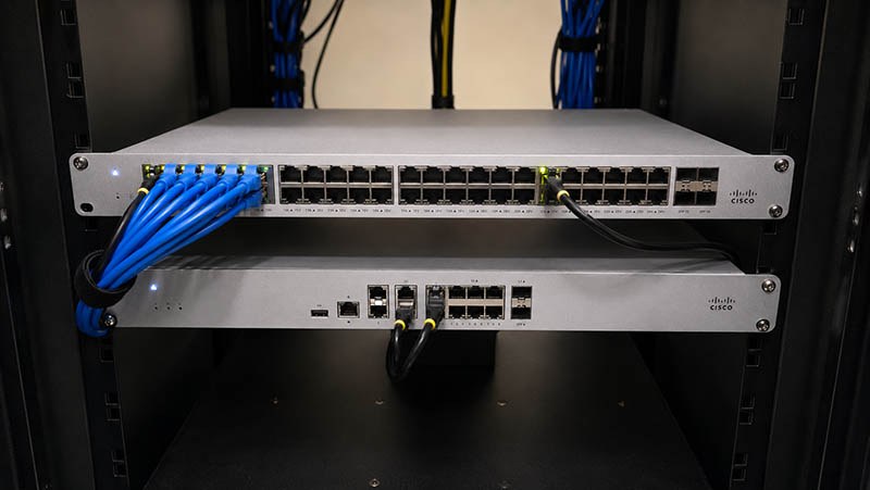 Branch access switch and security appliance commissioned with structured patching in Brazil